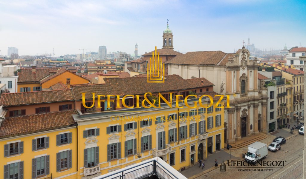 Affitto Ufficio Milano - Quadrilatero, unico al piano con terrazzo Ufficio rappresentanza Località Duomo, Scala, Quadrilatero